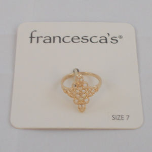 Francesca's Filigree Gold Ring Size 7